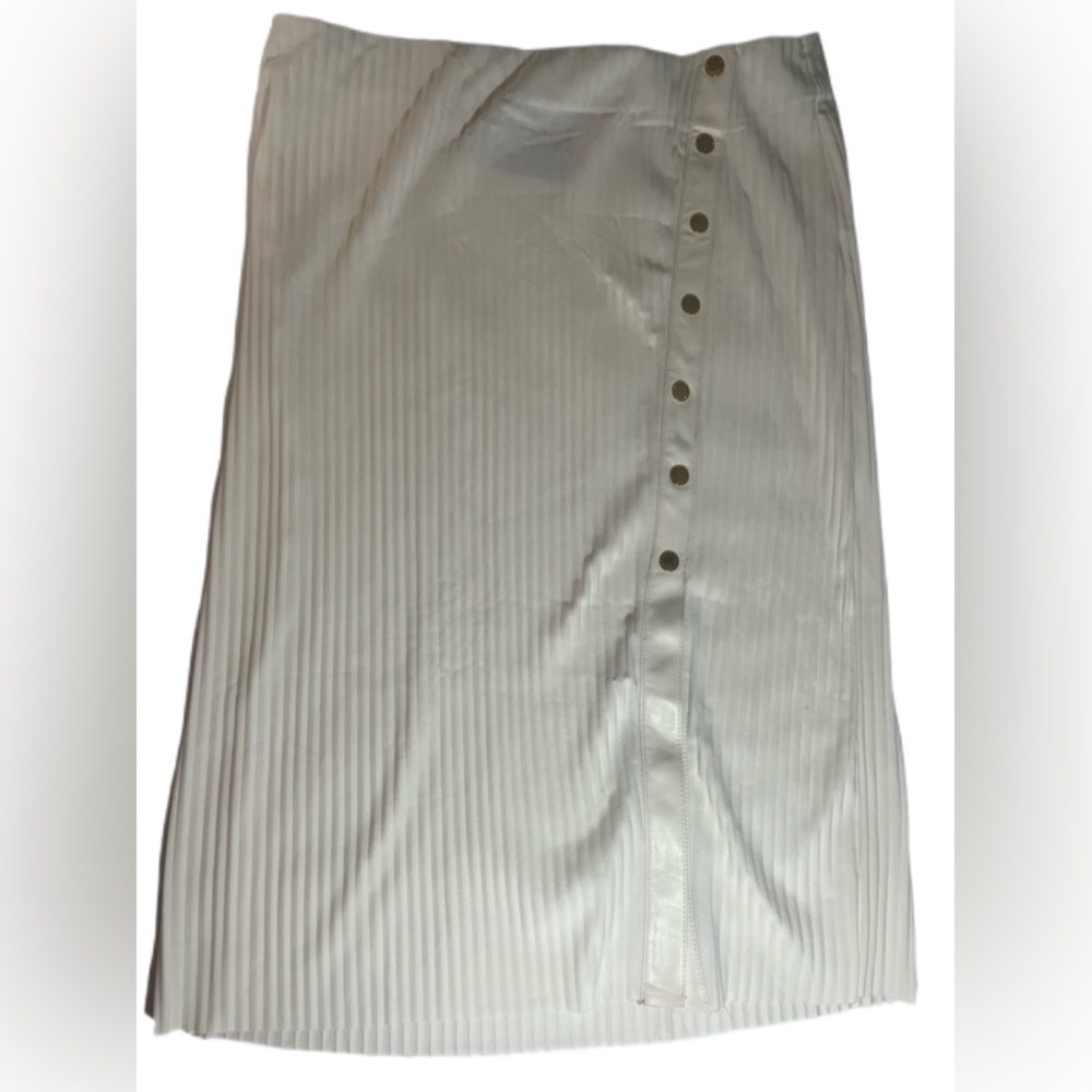 Andrew Marc New York Stretchy Ribbed Pencil Skirt w/ Side Slit Women Large NWT